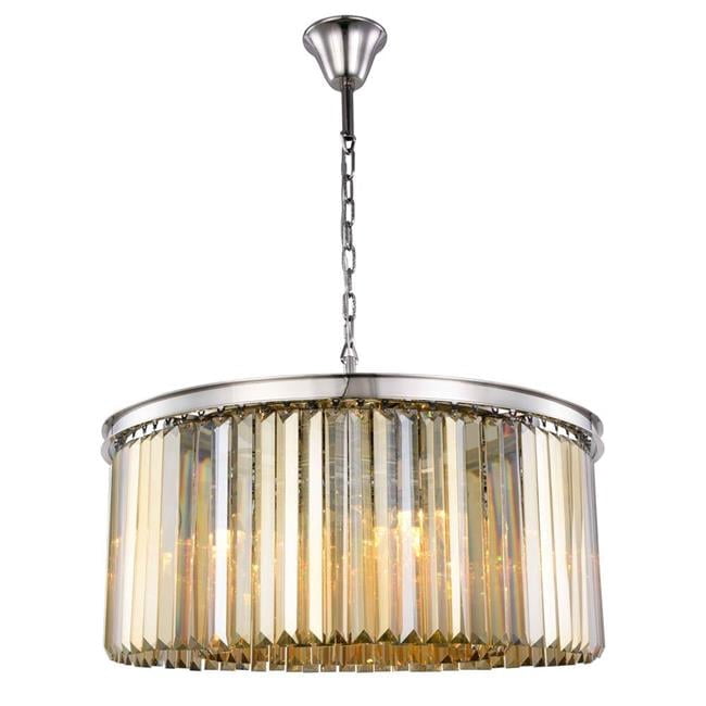 1238D31PN-GT-RC 13.5 x 31.5 in. Sydney 8 Light Polished Nickel Chandelier