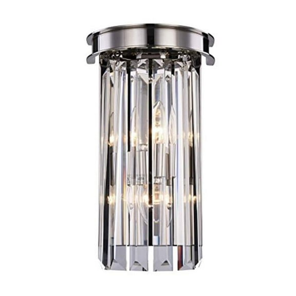 1238W8PN-RC Sydney 2 Light Wall Sconce Royal Cut Crystals - Polished Nickel