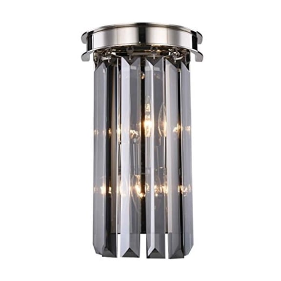 1238W8PN-SS-RC Sydney 2 Light Wall Sconce Royal Cut Crystals - Polished Nickel