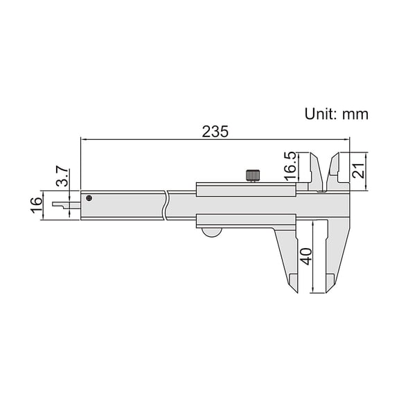 1239-1501 Insize 0 - 150 mm Left Hand Vernier Caliper,