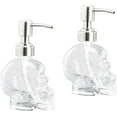 thumbnail image 1 of 123Arts Glass Skull Soap Dispenser Lotion Bottle Soap Bottle with Pump Sliver, 1 of 3