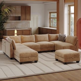 ZX Design Sectional Sofas | Beige - Walmart.com
