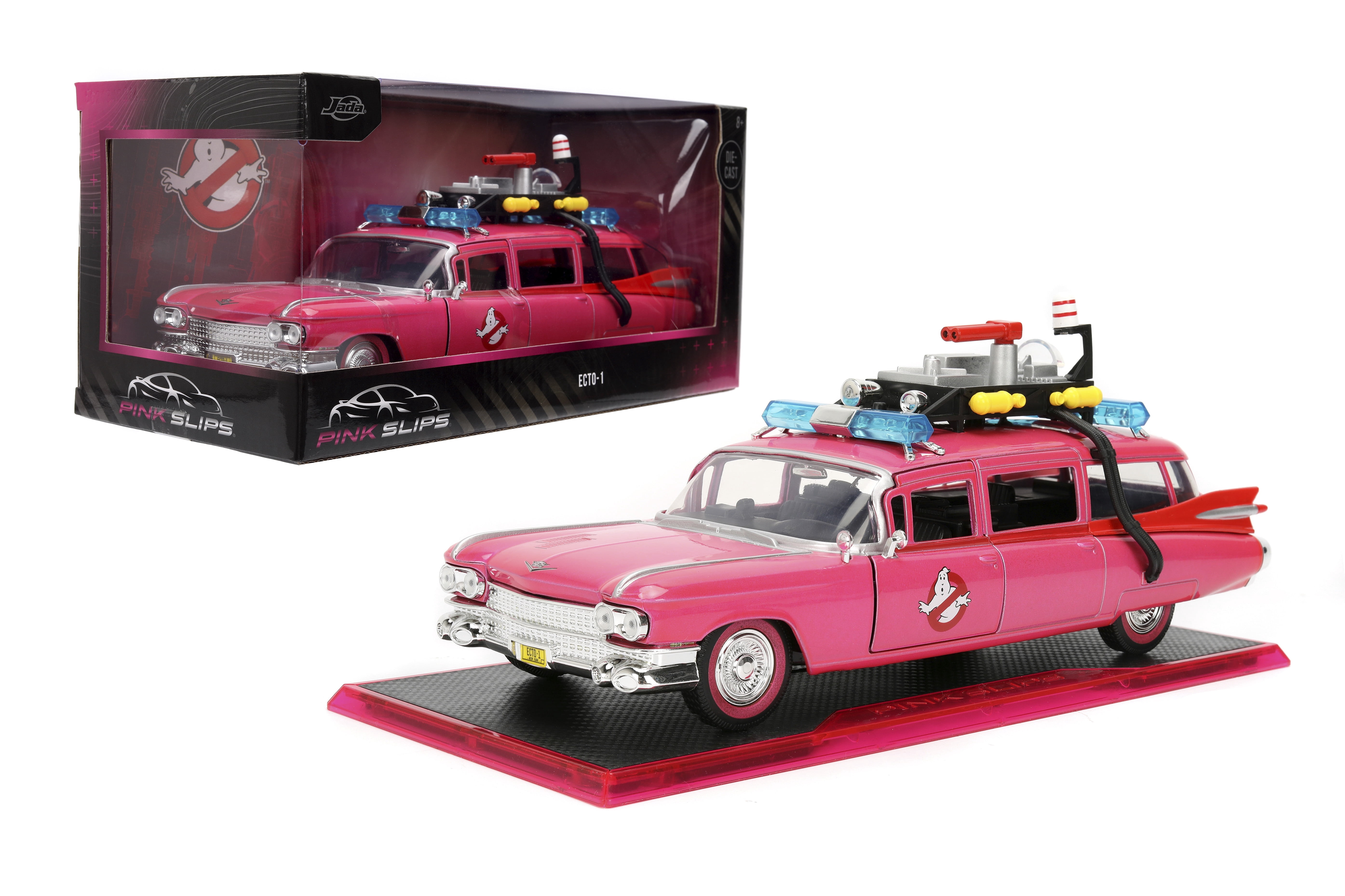 Jada Toys Pink Slips 1:24 Ghostbusters Ecto-1 Die-Cast Model