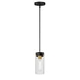 thumbnail image 1 of 12406CLBKSBR-Maxim Lighting-Pinn - 1 Light Mini Pendant-10 Inches Tall and 5 Inches Wide-Black/Satin Brass Finish, 1 of 5