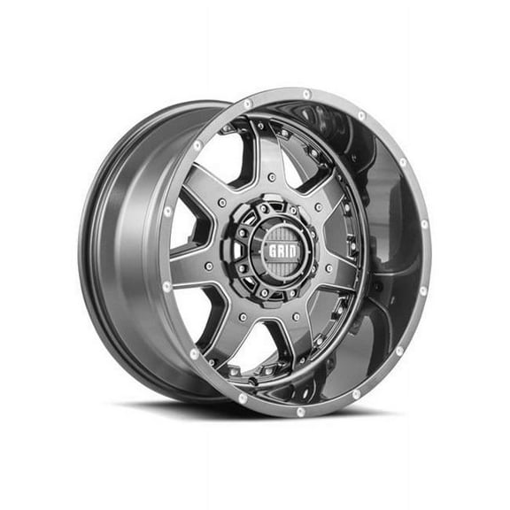 12414237G7 24 x 14 in. -76 mm Offset Offroad GD1 Wheel, Gloss Graphite & Milled