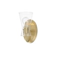 thumbnail image 1 of Ava 1 - Light Natural Aged Brass Brass Incandescent Glass And Steel Wall Sconce, 1 of 5