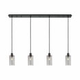 thumbnail image 1 of 124B-4P-BK-G434-7SM Innovations Lighting Crown Point - 4 Light Cord Hung Linear Pendant-11.25 Inch Tall and 48.88 Inch Wide-Matte Black Finish-Light, 1 of 1