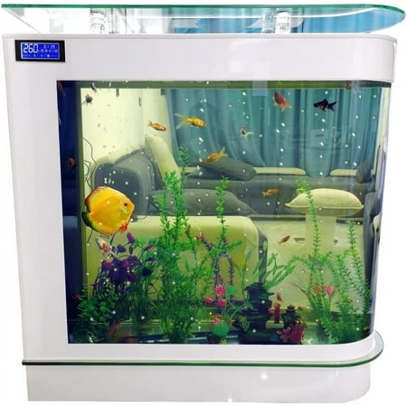 124Gal Luxury Large Fish Tank Large Glass Fishbowl Glsaa Bar for Patios Living Office Room and Kitchen 47.3*49.6*15.8in
