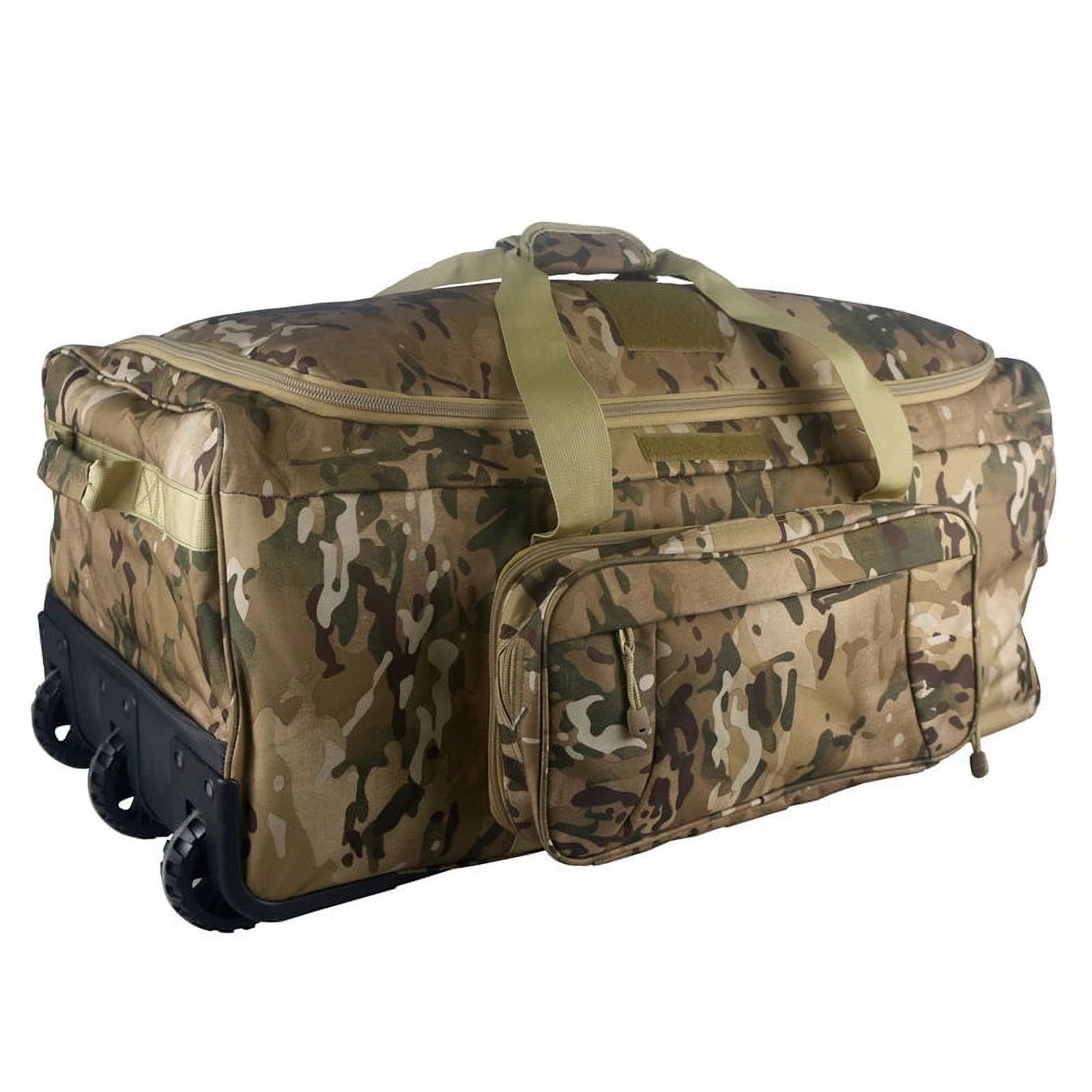 124L Large Capacity Tactical Duffel Bag Rolling Luggage for HeavyDuty