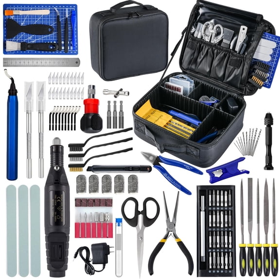 124Pcs 3D Printing Accessory Tools with Tool Bag for 3D Printer Modeler Basic Tools Diverse 3D Print Nozzle Cleaning Kit Mini Rotary Tool 3D Printer Tools for Remove/Trim and Finish 3D Print
