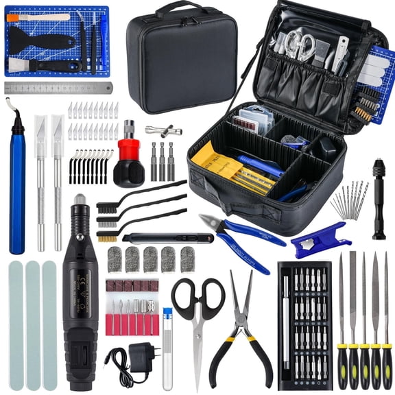 FEHNAG 3D Printer Tool Kit, 124Pcs Basic Accessory Set with Tool Bag, Nozzle Cleaning Kit and Mini Rotary Tool for Printing Models