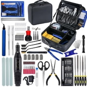 FEHNAG 3D Printer Tool Kit, 124Pcs Basic Accessory Set with Tool Bag, Nozzle Cleaning Kit and Mini Rotary Tool for Printing Models