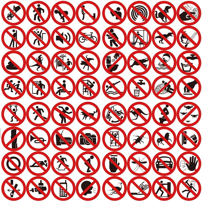 124pcs No Symbol Stickers Spoof Logo Stickers Creative Logo Hand ...