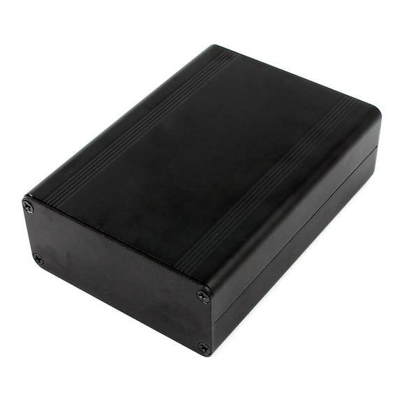 124x88x38mm Black Aluminum Project Box DIY Electronic Enclosure Case