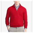 thumbnail image 1 of $125.00 Polo Ralph Lauren Men's 1/4 Zip Sweater, Red, 3XB, 1 of 2