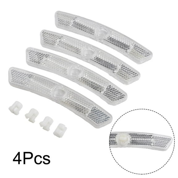 125*20Mm Bike Reflective Strips 4Pcs Fish-Shaped Steel Rim Spoke Reflectors Lights Cycling Accessories Waterproof No Battery