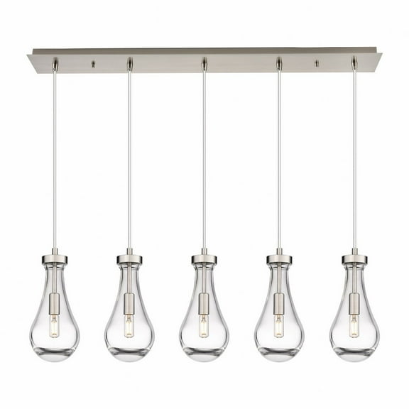 Innovations Lighting - Owego - 5 Light Cord Hung Linear Pendant In Art Deco