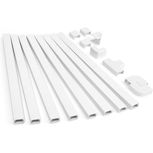 125.6in Cord Hider Kit, Cord Covers for Wall Mounted TV, able Wire