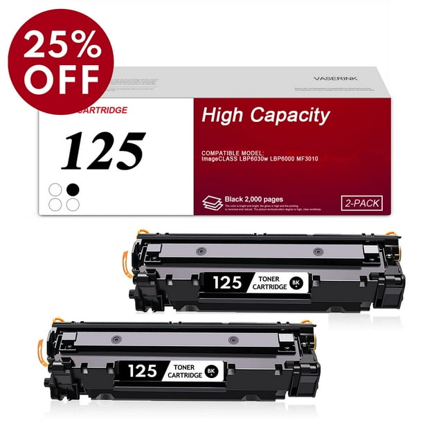125 Black Toner Cartridge Replacement for Canon CRG125 ImageCLASS