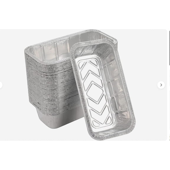 125 Count 2 Pound Loaf Pans Aluminum Foil Baking Bread Cake Tin Disposable