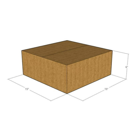 125 - (LxWxH) - 15x15x6 - 32 ECT New Corrugated Boxes