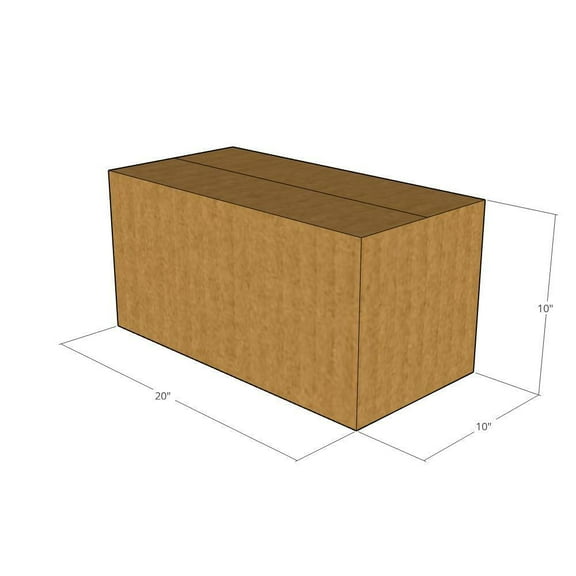 125 - (LxWxH) - 20x10x10 - 32 ECT New Corrugated Boxes