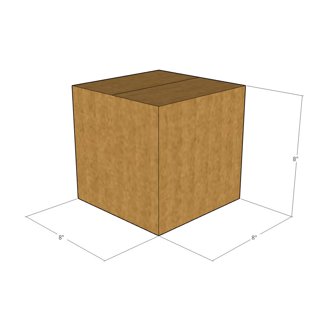 The Packaging Wholesalers 32 ECT Shipping Boxes 8x8x8 25/Bundle (80808) for  sale online