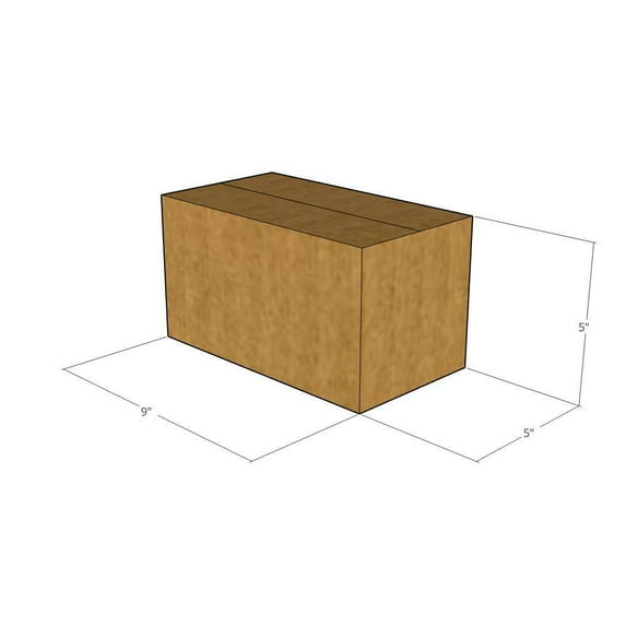 9x5x5 Kraft Brown Corrugated Shipping Boxes Multi-Depth, 32 ECT Single-Wall, Qty 125