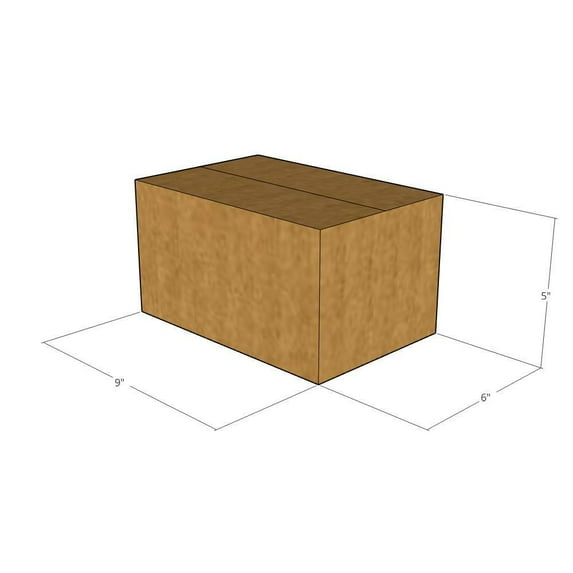 9x6x5 Kraft Brown Corrugated Shipping Boxes, 32 ECT Single-Wall, Qty 125