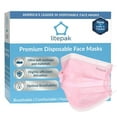 thumbnail image 1 of 125-Pack Litepak Disposable Face Mask Premium Comfort Earloops with Dispenser Box (Pink), 1 of 9