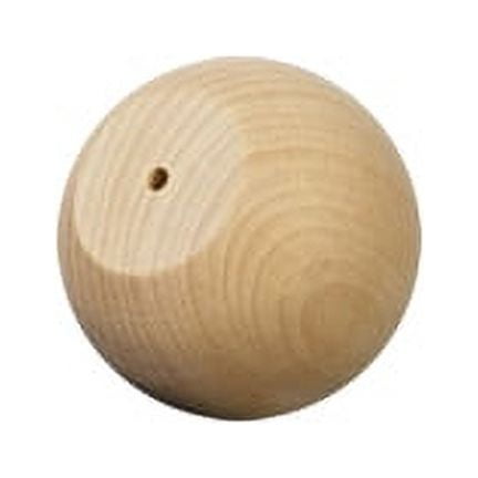 125 Pcs of 1-1/4" Wood Ball Knob / Doll Heads 1-1/4" wide; Flat 3/4" 3/16" hole