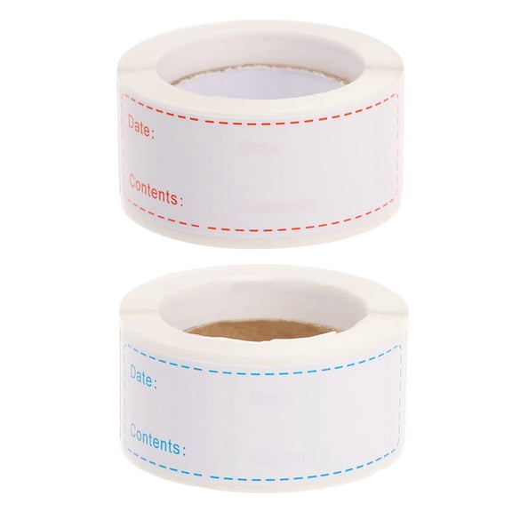 125-Piece Food Storage Labels Self-Adhesive 3 in,Removable Waterproof Sticker Roll,Freezer-Safe Organizer for Kitchen Pantry Container Blue