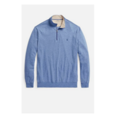 thumbnail image 1 of $125 Polo Ralph Lauren Men's, Luxury Jersey Quarter-Zip Pullover, Blue HTHR, XLT, 1 of 2