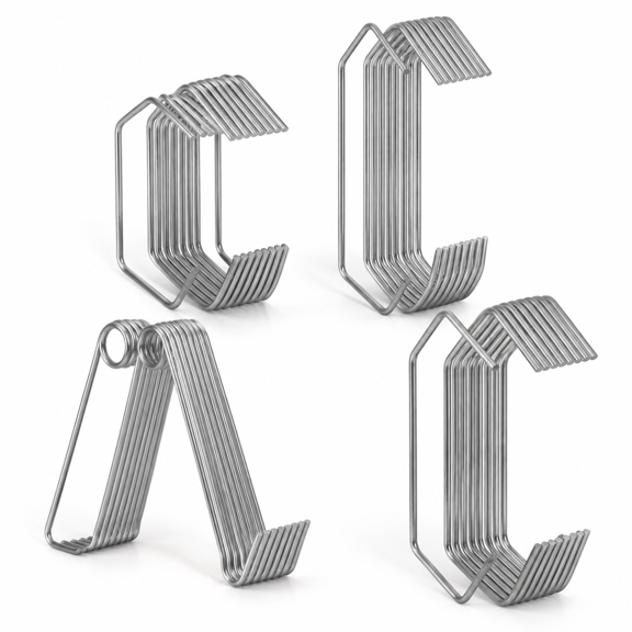 125 Powder Coating Hooks 4 Styles V Hook
