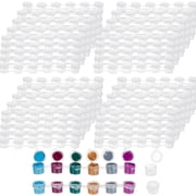125 Strips Mini Empty Paint Pots 750 Pots 3ml/ 0.1oz Paint Pot Pod Strips Arts Crafts Plastic Storage Containers Painting Cup Pots for Classrooms School Summer Camps Festival diy