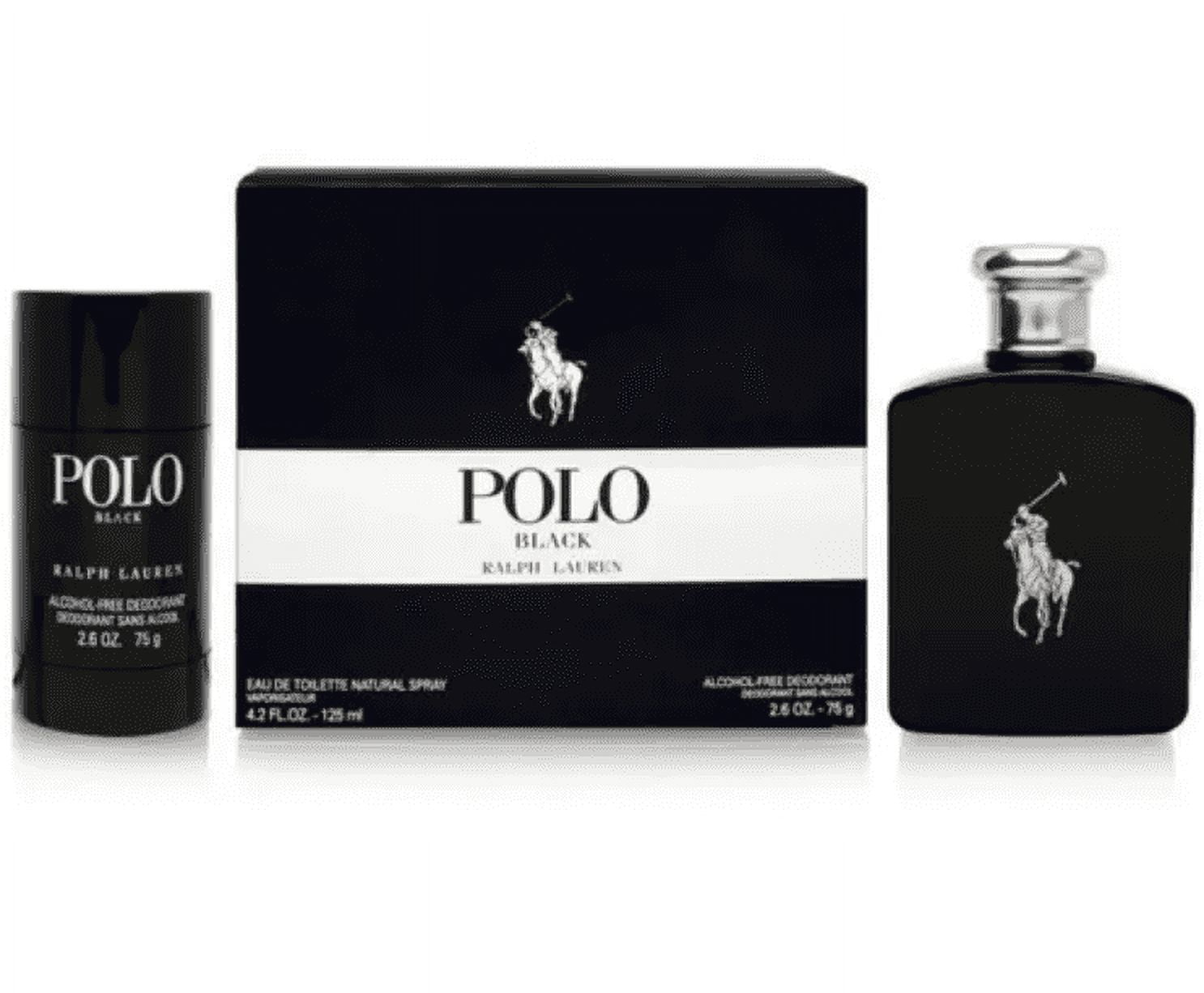 (125 Value) Ralph Lauren Polo Black 2 Piece Cologne Gift Set for Men