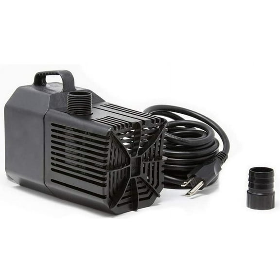 1250 GPH Beckett Spaces Places Submersible Auto Shut Off Pond or Waterfall Pump Black