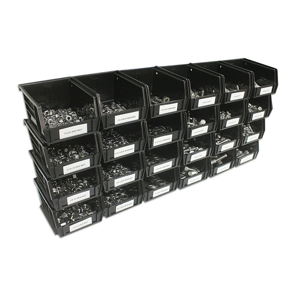 1250 Piece 18-8 Stainless Steel Assortment with 24 Plastic Bins