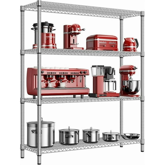 1250 lbs Steel Heavy Duty 5-Tier Utility Shelving Unit Steel Organizer ...