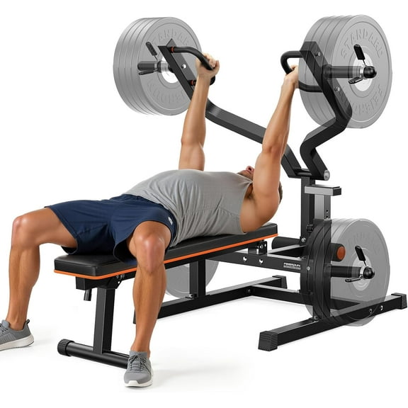 UPGO 3-Grip U-Handles Chest Press Machine, 1250LBS Bench Press Machine with Independent Converging Arms, 11+3 Adjustable Positions, Flat Incline Bench for Chest, Arms, Abs & Shoulder Home Gym