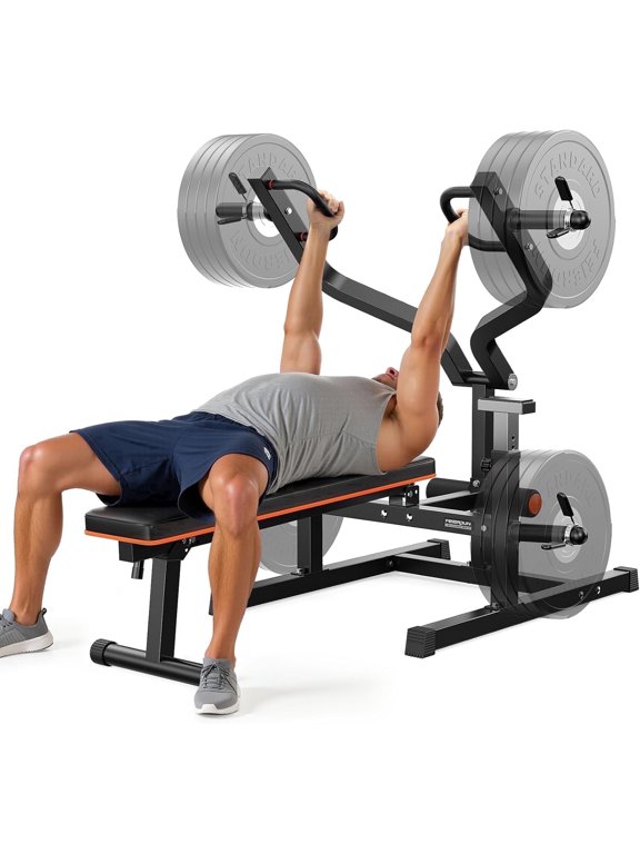 3-Grip U-Handles Chest Press Machine with 1250LBS Capacity, 11+3 Adjustable Positions, Flat Incline Bench for Chest, Arms, Abs & Shoulder Home Gym |FED Fitness