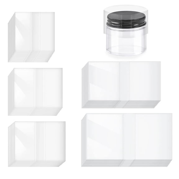 1250Pcs Clear Shrink Wrap Band, 5 Sizes PVC Heat Shrink Band Perforated Shrink Wrap Film Shrink Seal Bands for Dropper Bottle, Jars, Cans and Tins