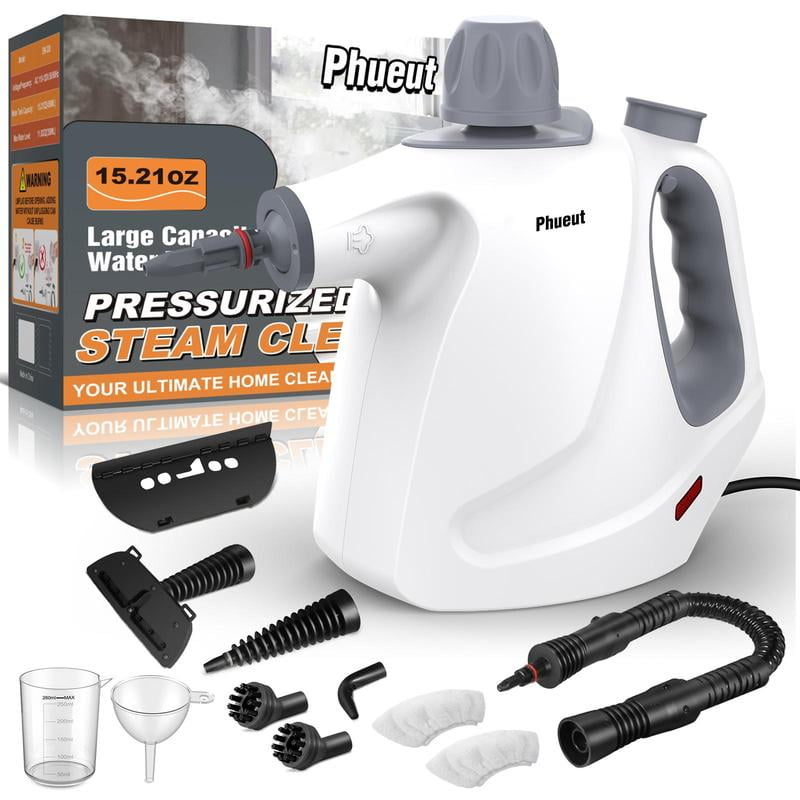 1250W Powerful Handheld Steam Cleaner with Detergent Container and ...