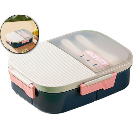 1250ml Leakproof Bento Box, Multi-Compartment Lunch Container, Plastic Meal Prep Set for Home Use