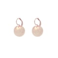 thumbnail image 1 of 125129P 16 mm Sterling Silver Rose Plated French Hook Ultra-Light Ball Earrings, 1 of 1