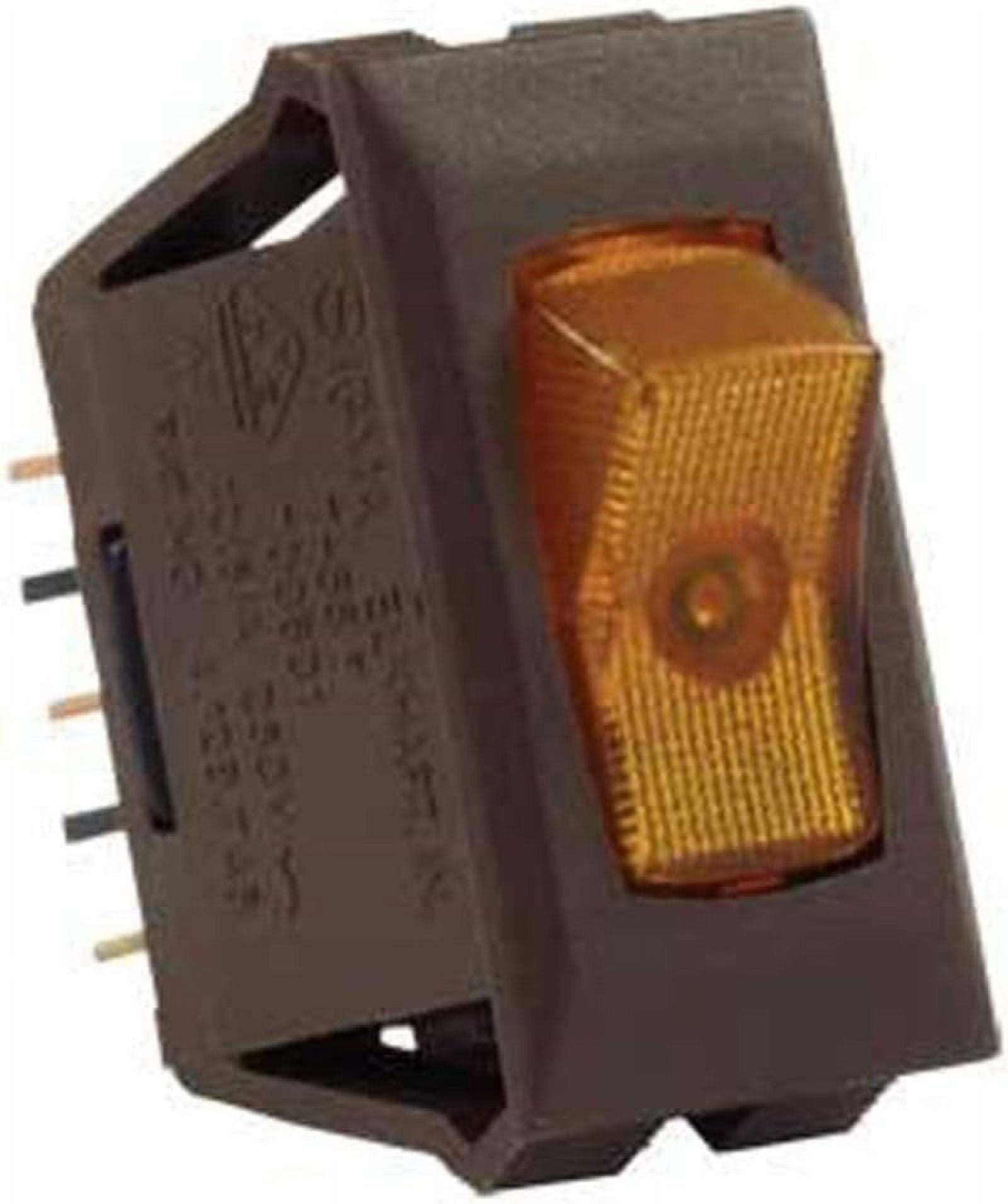 12545 Illuminated 12V On/Off Switch - Amber/Brown - Walmart.com