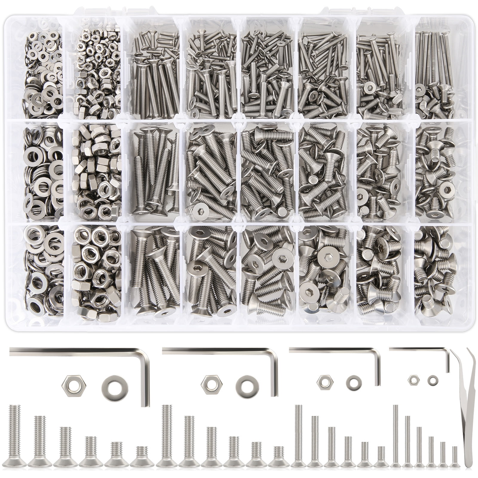 new-pack-of-25-pcs-1-4-20-x-5-16-inch-grub-hardware-machine-screws-kit