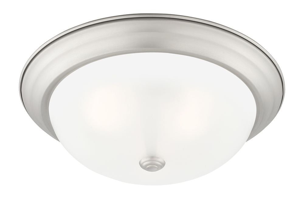 Elegant 15'' Pewter Globe Flush Mount with Etched Glass Shade