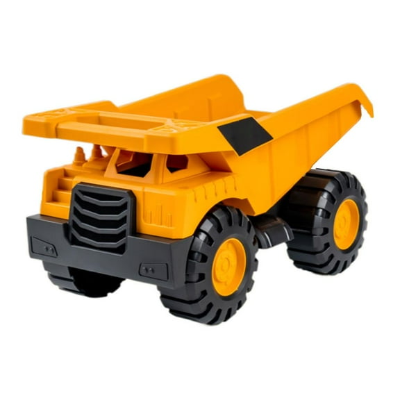 1258 - Yellow Plastic 3 in 1 Toy Truck Set with Thick Non-Toxic Materials, Size 17*9*9cm, Safe for Kids 3+