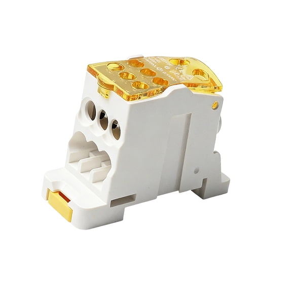 125A Electric Split Din Rails Terminals Block Junction Box Single Stage Splitter Box Electrical Wire Connector Easy to Use